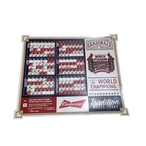 St Louis Cardinals 2016 Schedule Magnet Busch Stadium 10th Anniversary Budweiser